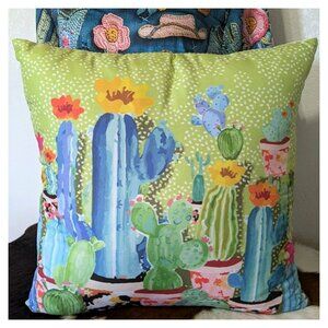 Watercolor Cactus Pillow